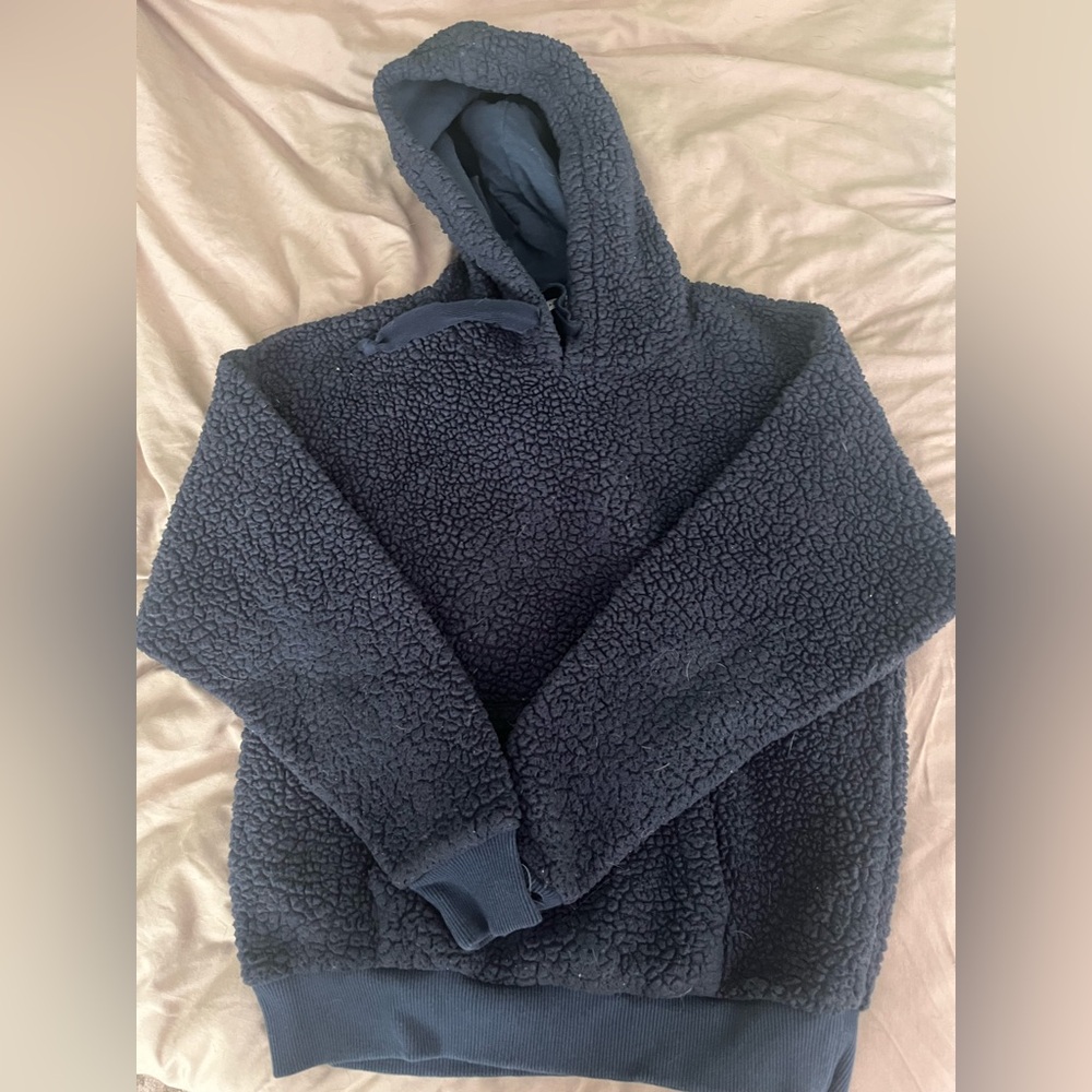 American Eagle Outfitters Navy Sherpa Hoodie